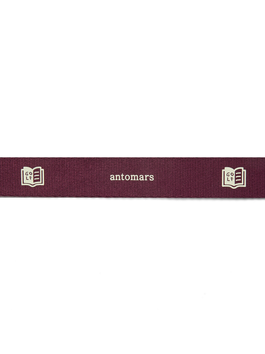 Textbook Logo Leather Belt - Maroon