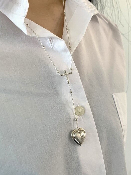 Heart cross necklace