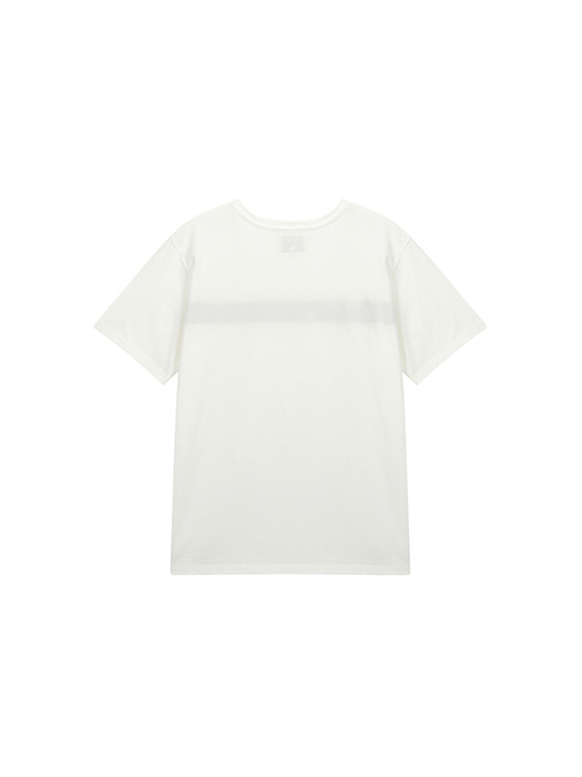 CUTTED LOGO LAYERED TOP IN WHITE