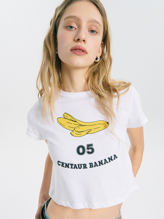 CENTAUR BANANA CROP T-SHIRTS_WHITE