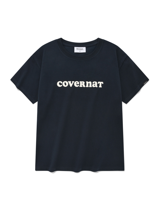 우먼 쿠퍼 로고 티셔츠 네이비