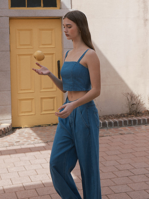 Denim Bustier Top