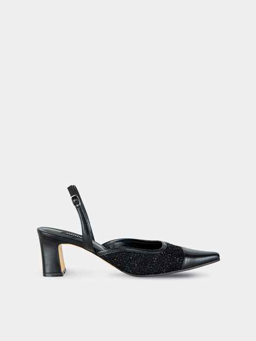 Lili Sling-backs / black (tweed)