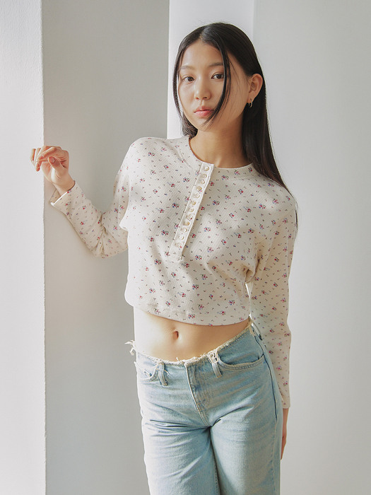 WAFFLE CROP T-SHIRT_3COLOR