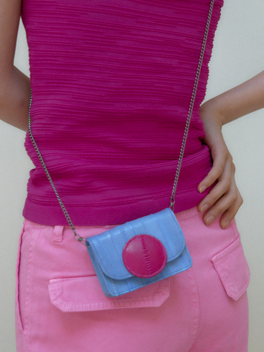 Macaron wallet mini bag sky pink