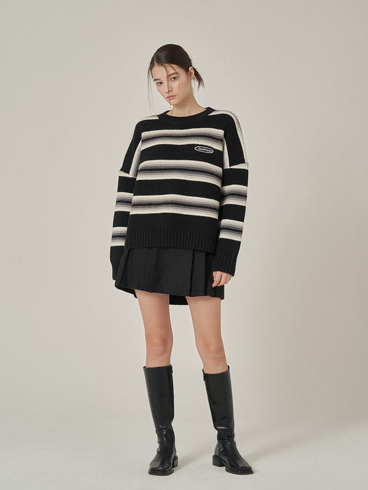 Stripe Wool Knit_Black
