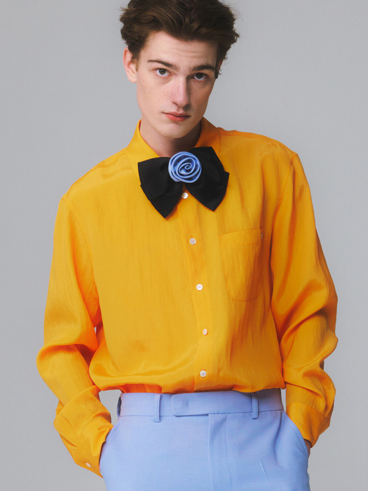 UNISEX, Viscos Silky Shirt / Orange