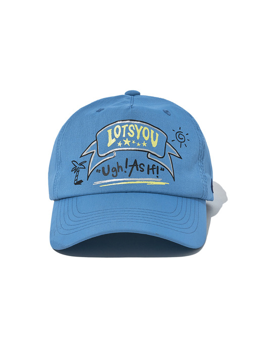 lotsyou_Tropical nylon ball cap Blue