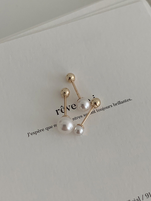 14k gold pearl piercing