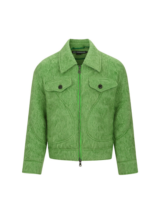 WADO SHAGGY WOOL JACKET awa577m(GREEN)