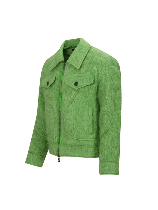 WADO SHAGGY WOOL JACKET awa577m(GREEN)