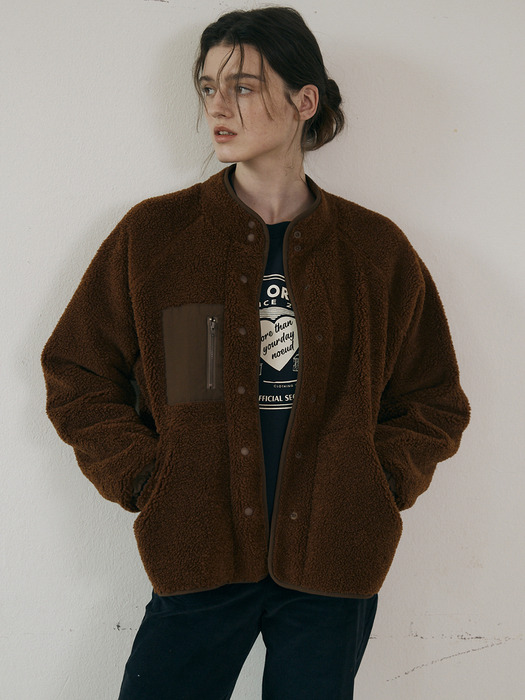 Double fleece jumper (Brown)