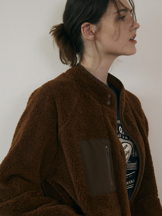 Double fleece jumper (Brown)