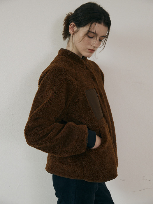 Double fleece jumper (Brown)