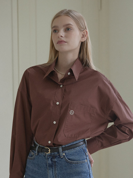 Logo Embroidery Standard Shirt - Brick