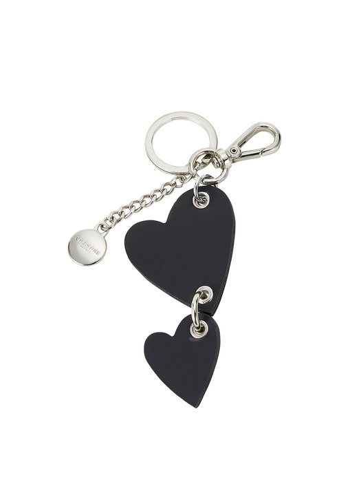 DOUBLE HEART  KEY RING(5COLORS)
