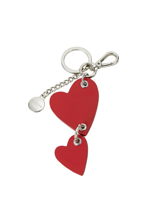 DOUBLE HEART  KEY RING(5COLORS)