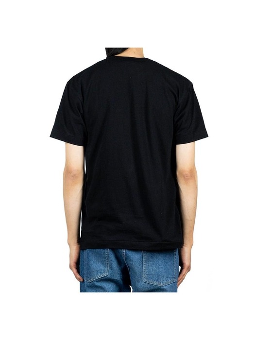 [꼼데가르송] AZ T108 051 / 레드 와펜 패치 블랙 반팔 티셔츠