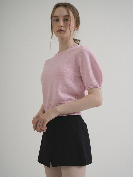 Round Shirring Half Knit (Light_pink)