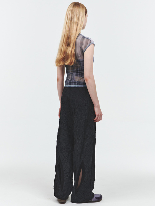 Decompose Crease Cutout Trousers