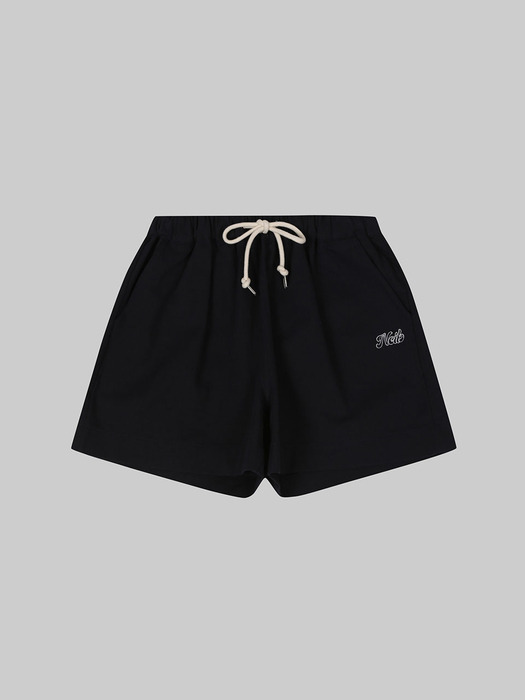 Neib Logo Cotton Banding Shorts (navy)