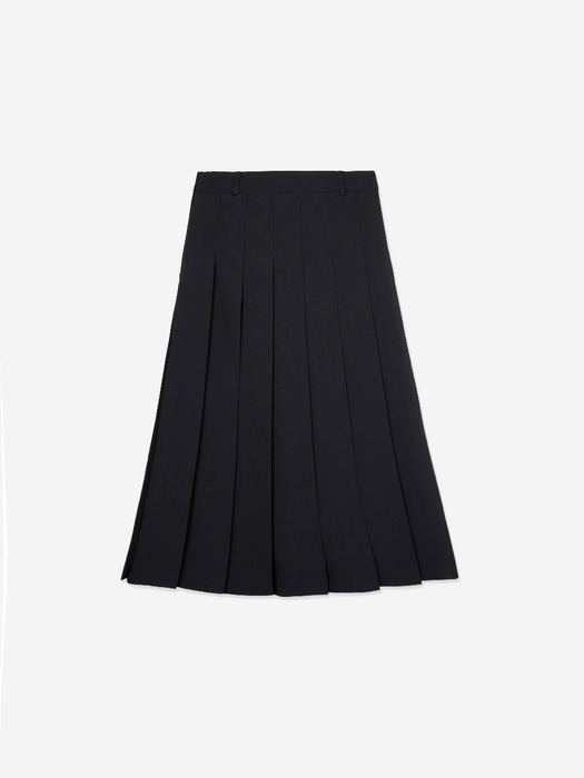 [강연재 pick] summer pleated long skirt_black