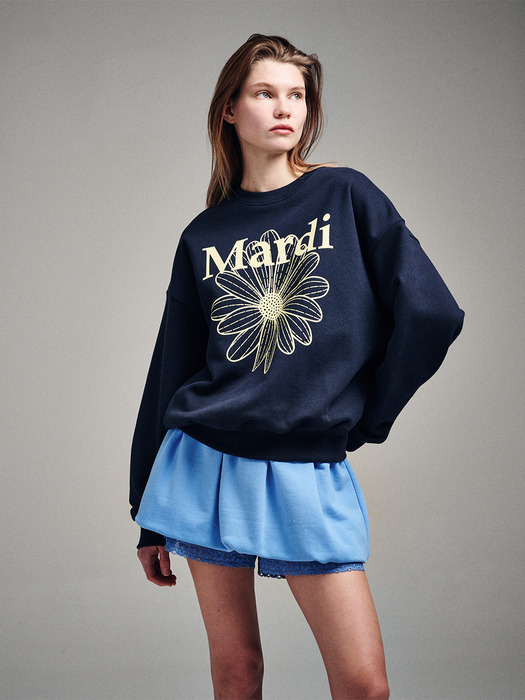 SWEATSHIRT FLOWERMARDI_NAVY LEMON