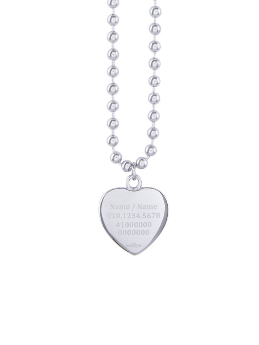 HEART NAMING NECKLACE_반려견 인식표