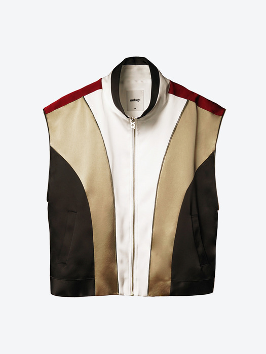 Multi-Zippered Oversize Track Jacket[Gold(UNISEX)]_UTO-SS03