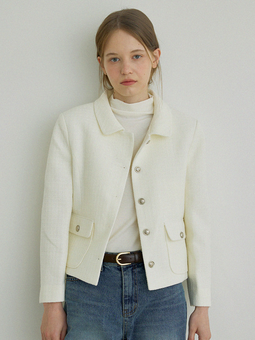 Perri tweed jacket (Ivory)