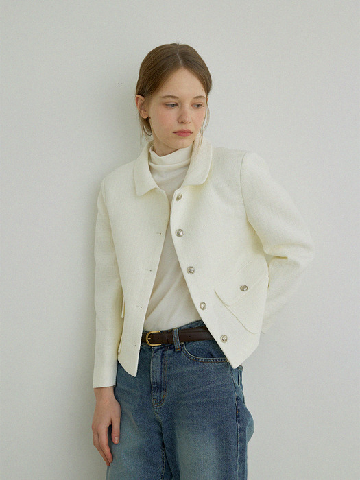 Perri tweed jacket (Ivory)