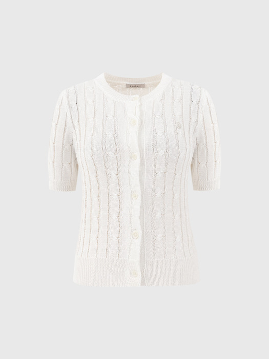 지아나 라운드 케이블 니트 가디건 / GIANNA ROUND CABLE KNIT CARDIGAN_3colors