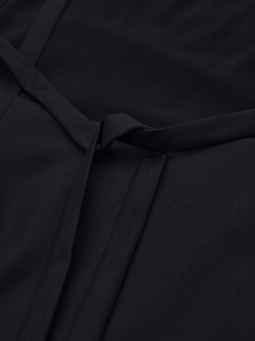 Wool Silk Sleeveless Dress - Black