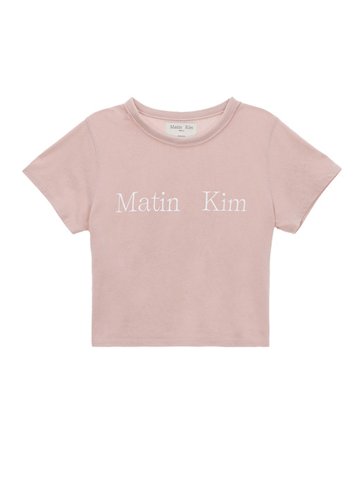 LOGO CROP TOP IN PINK