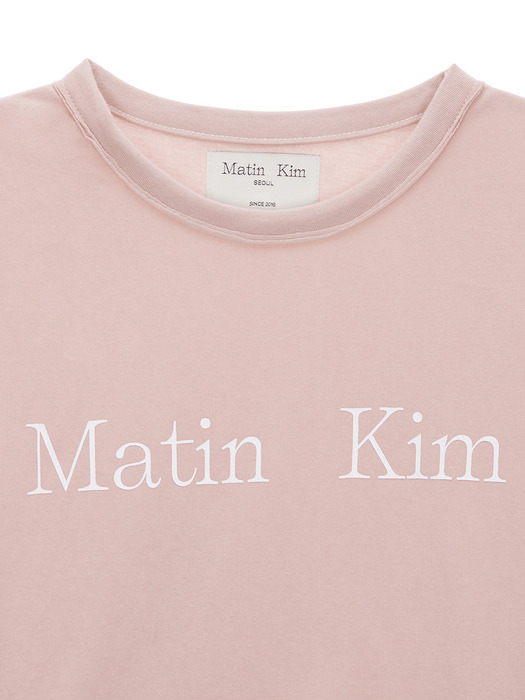 LOGO CROP TOP IN PINK - Image 1