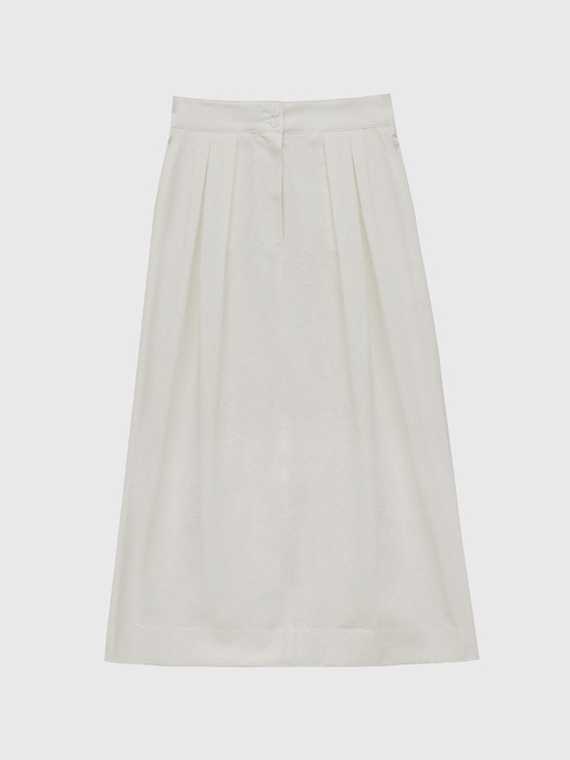 Fresh Cotton Volume Two-Tuck Long Skirt