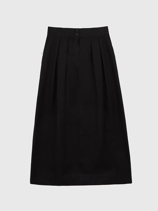 Fresh Cotton Volume Two-Tuck Long Skirt