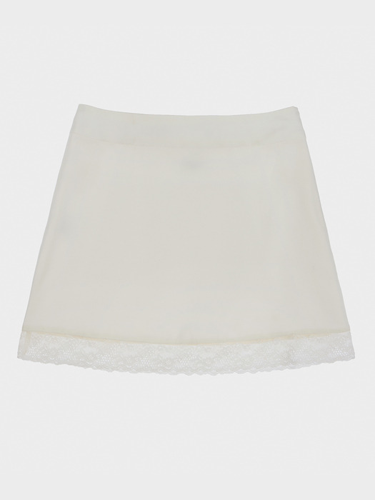 Lace A-line mini Skirt IVORY