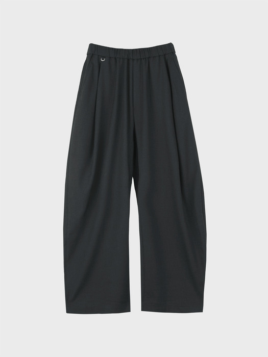 WIDE BALLOON CURVED PANTS_CHARCOAL