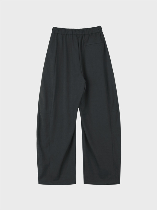 WIDE BALLOON CURVED PANTS_CHARCOAL