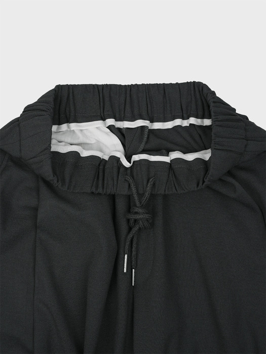 WIDE BALLOON CURVED PANTS_CHARCOAL