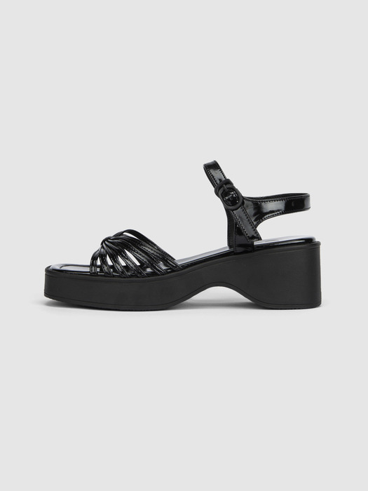 Platform tie sandals