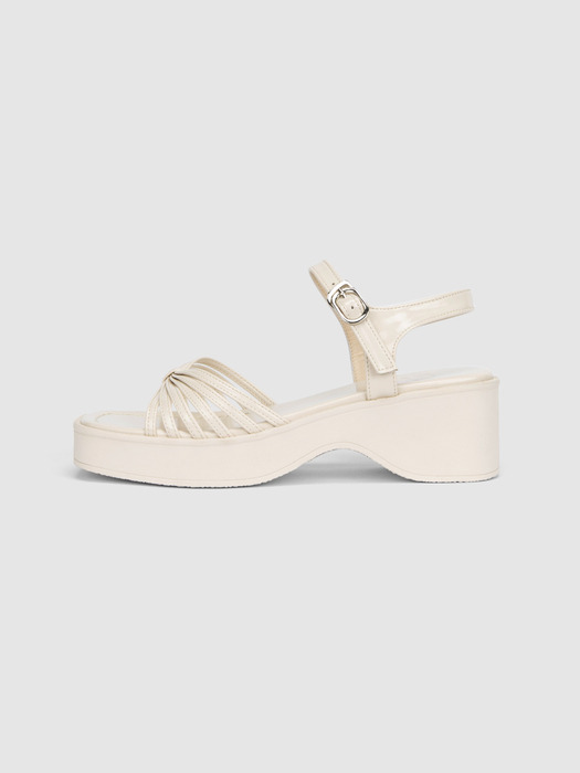 Platform tie sandals