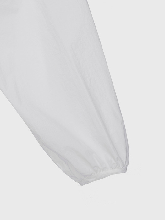 Cotton balloon blouse (white / black)