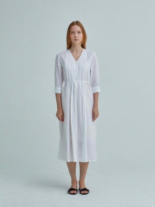 Aster dress, white (inner slip set)