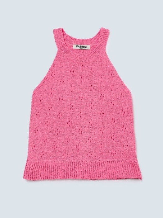 adorable sleeveless knit_pink