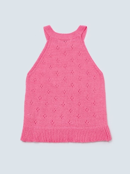 adorable sleeveless knit_pink