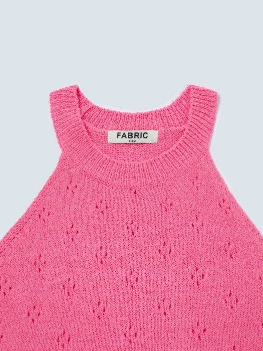 adorable sleeveless knit_pink