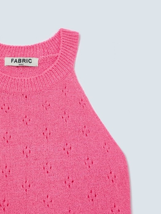 adorable sleeveless knit_pink