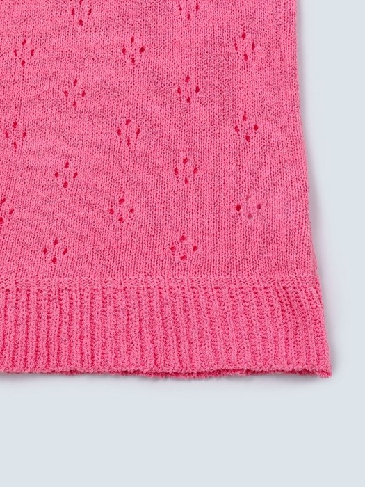 adorable sleeveless knit_pink